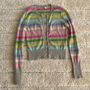 Vince 100% cashmere colorful stripes cardigan sz S